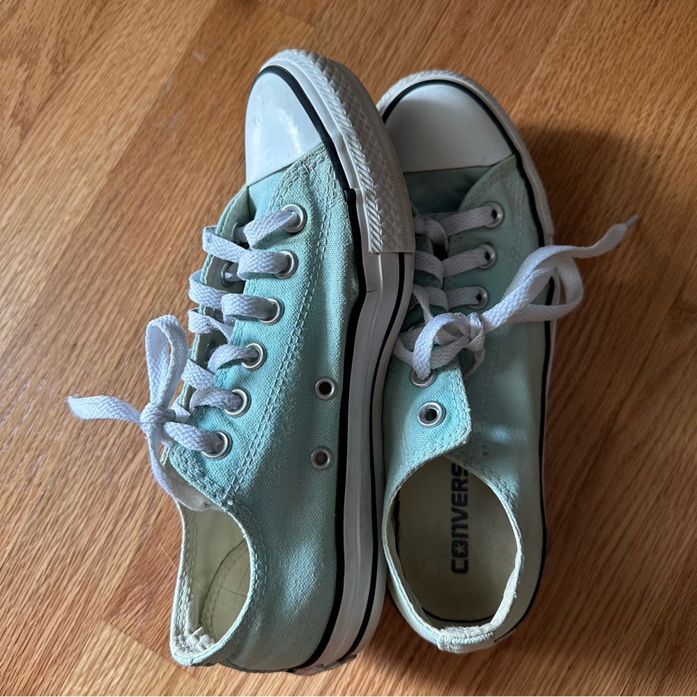 Mint Low Rise Converse - Picture 3 of 7